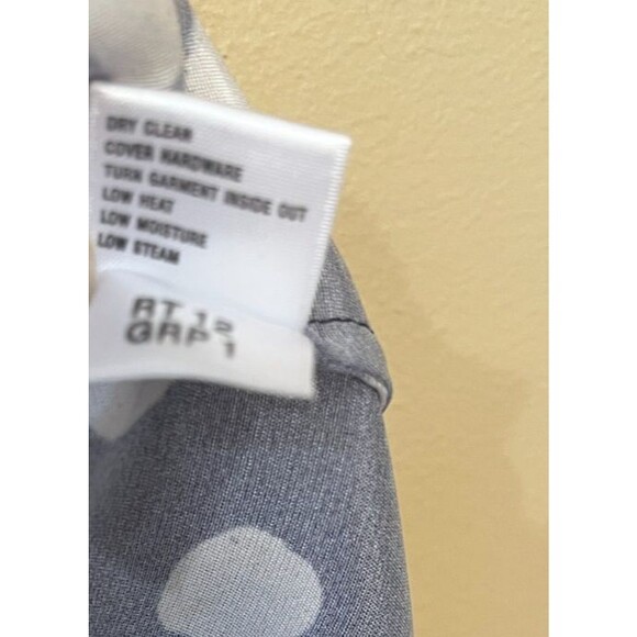 ST JOHN NAVY BLUE POLKA DOT Neck Tie Silk Blend Sleeveless BLOUSE TOP Size 14 - Picture 8 of 10